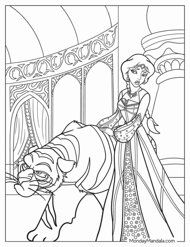 30 Aladdin Jasmine Coloring Pages Free PDF Printables 30 Aladdin Jasmine Coloring Pages Free PDF Printables