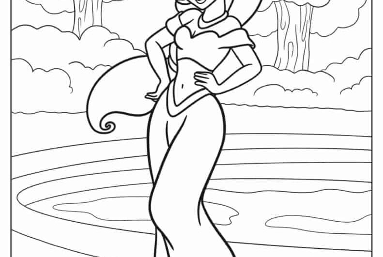 Coloring Pages Jasmine Princess
