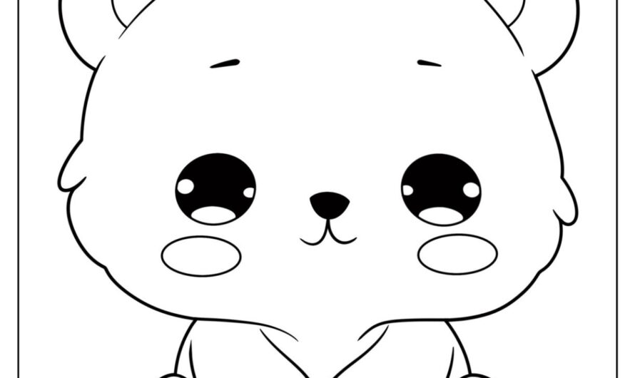 Cute Bear Coloring Pages