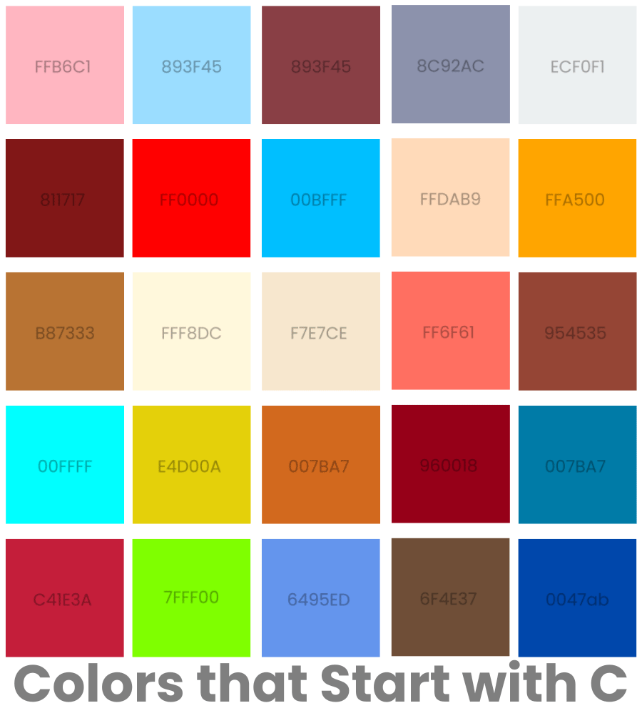30 List Of Colors That Start With C 30 List Of Colors That Start With C