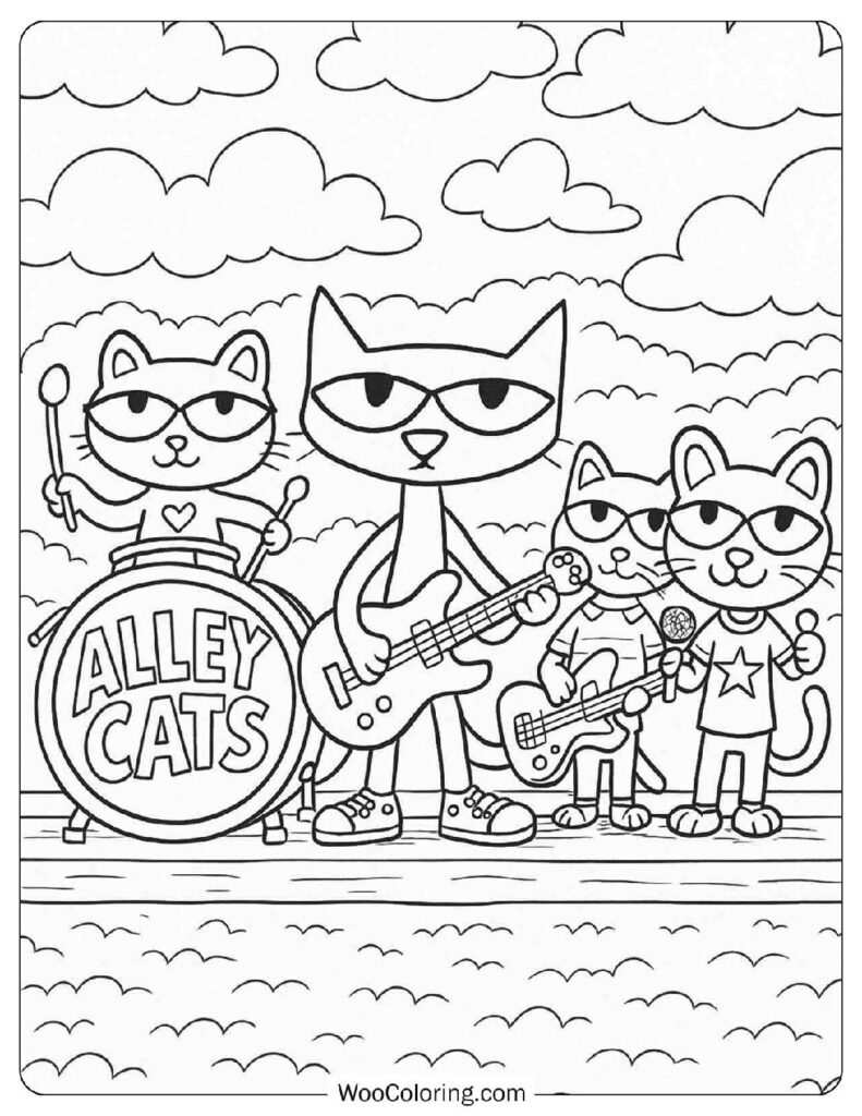 pete the cat coloring page pete the cat coloring page