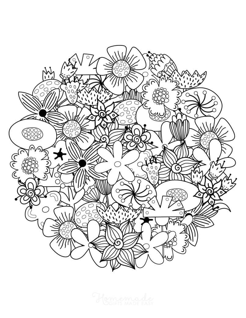 coloring pages for adults flowers coloring pages for adults flowers