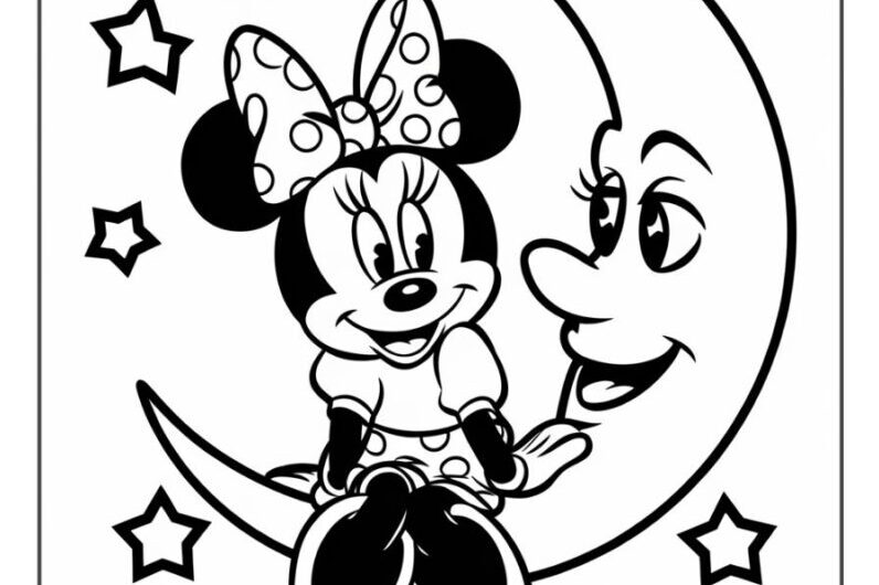 Minnie Mouse Coloring Sheets