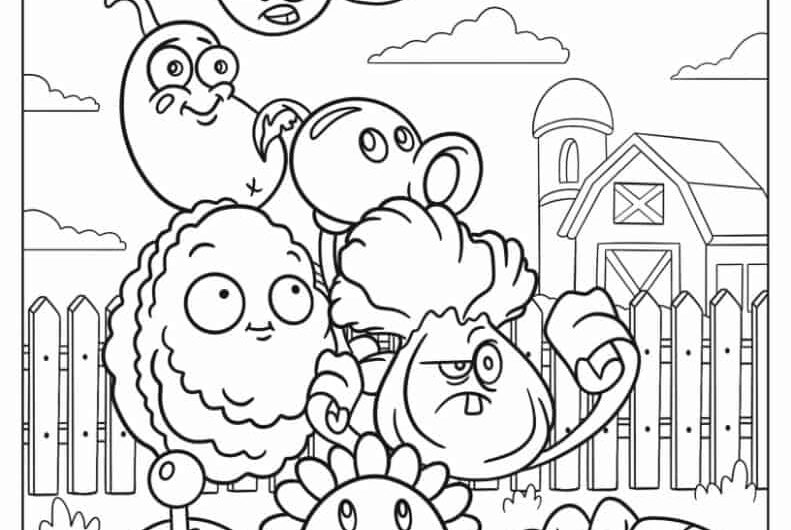 Plants Vs Zombies Coloring Pages