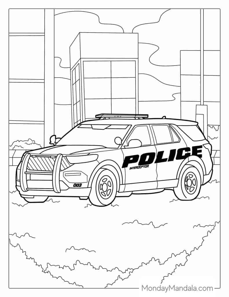 police car coloring page police car coloring page