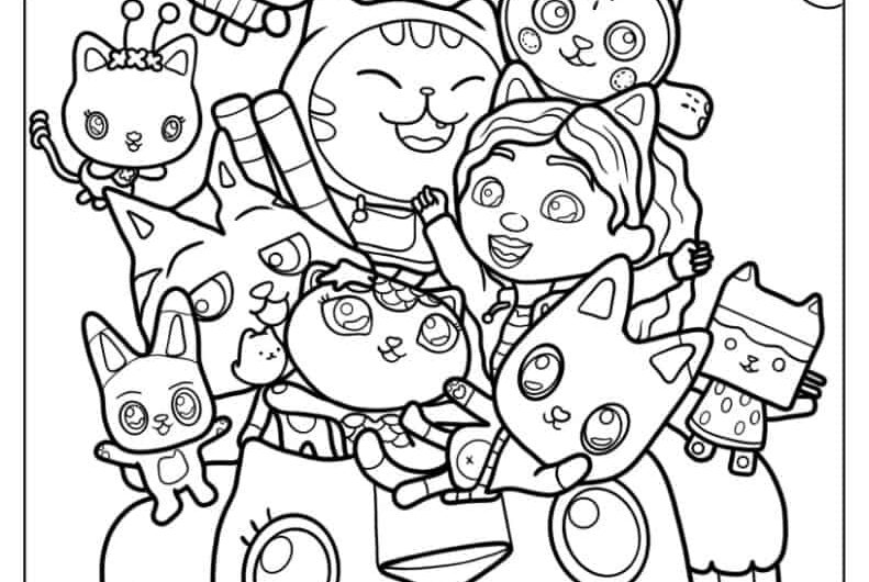 Gabby Dollhouse Coloring Page