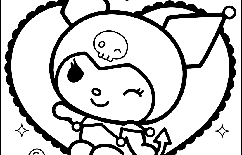 Hello Kitty Coloring Pages Kuromi