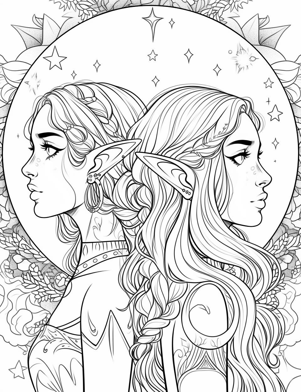 colouring pages of elves colouring pages of elves