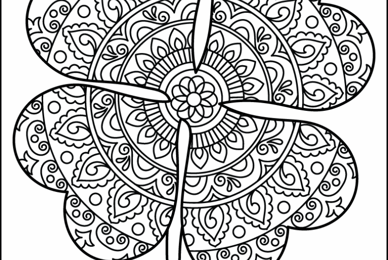Four Leaf Clover Coloring Page