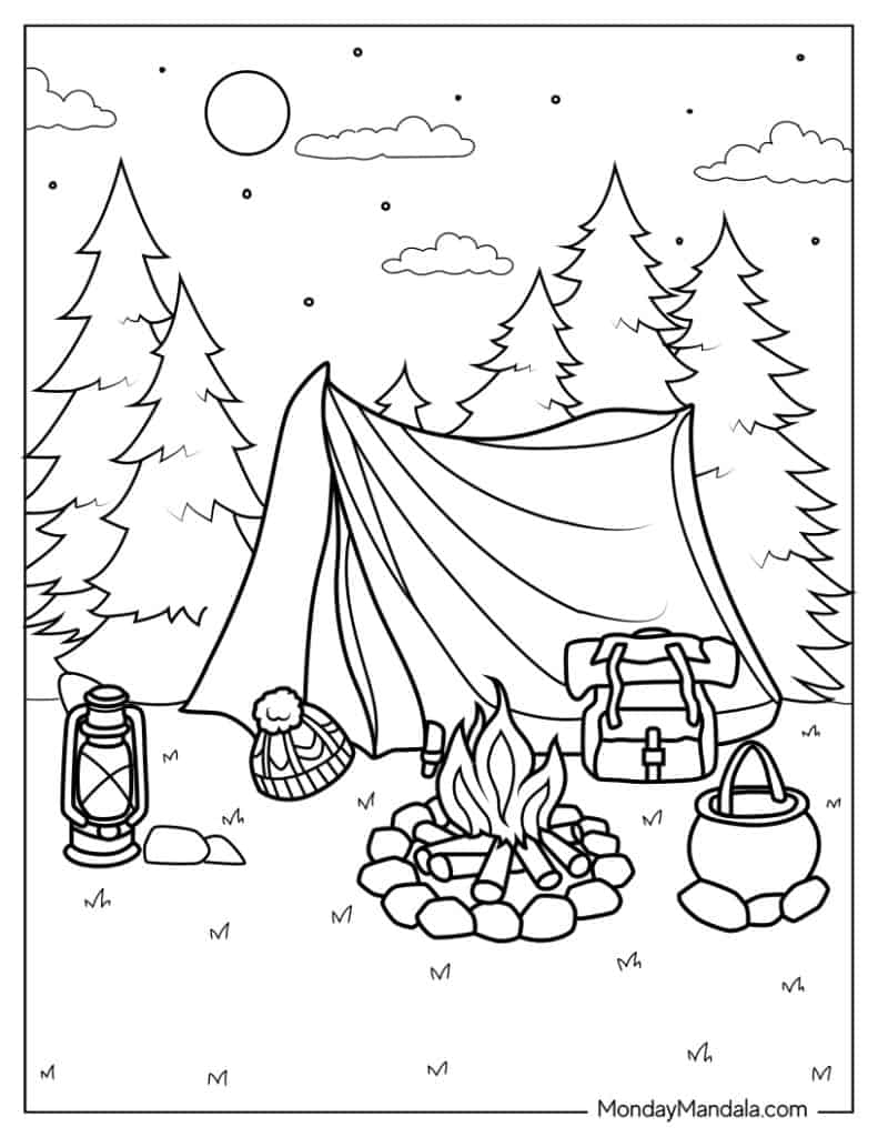 40 Camping Hiking Coloring Pages Free PDF Printables 40 Camping Hiking Coloring Pages Free PDF Printables
