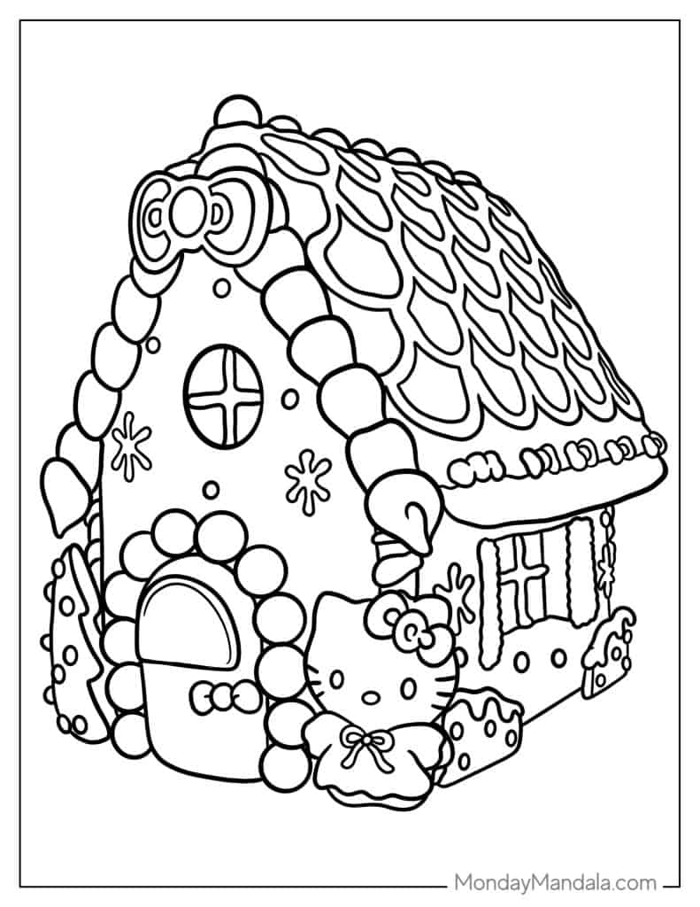 gingerbread house coloring page gingerbread house coloring page