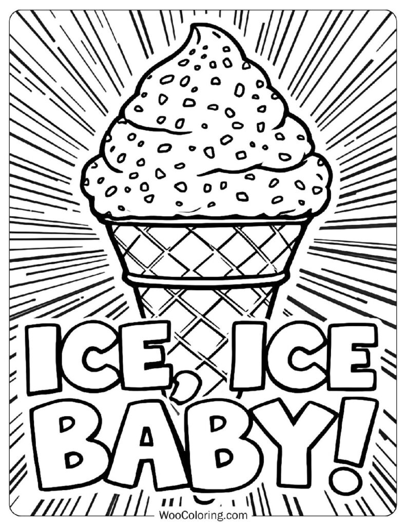 ice cream cone coloring page ice cream cone coloring page