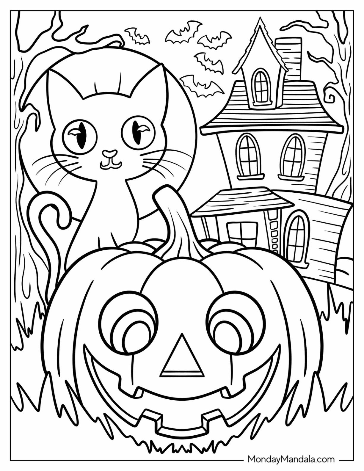 jack o lantern pictures to color