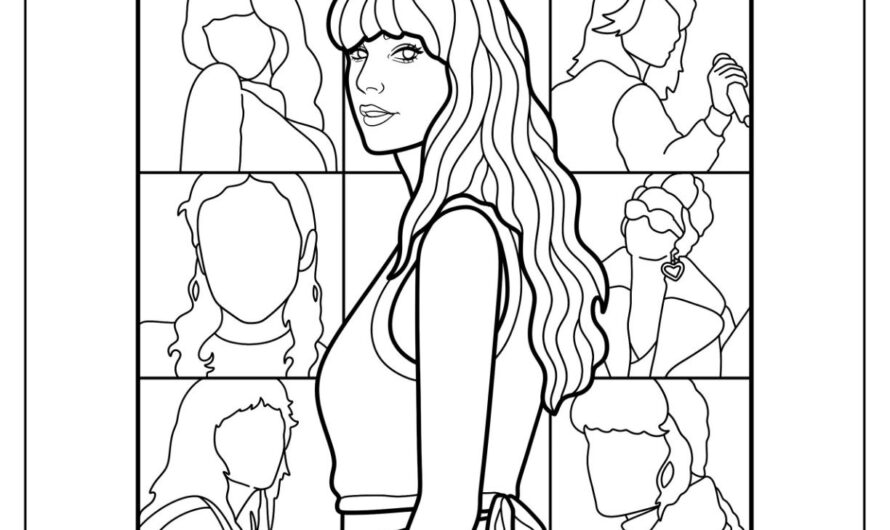 Taylor Swift Coloring Sheet