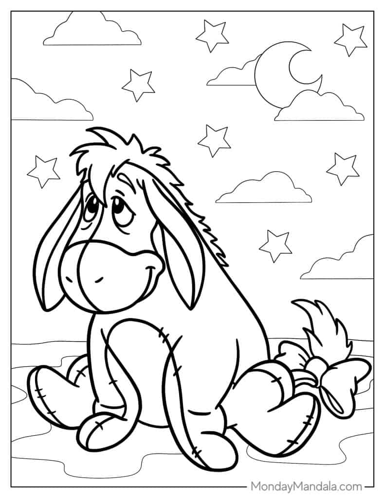 winnie the pooh characters coloring pages