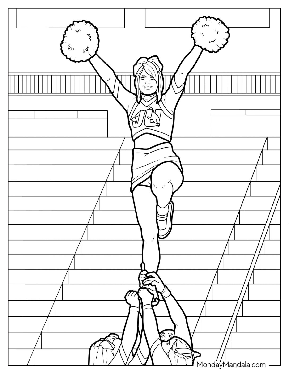 coloring pages for cheerleading coloring pages for cheerleading