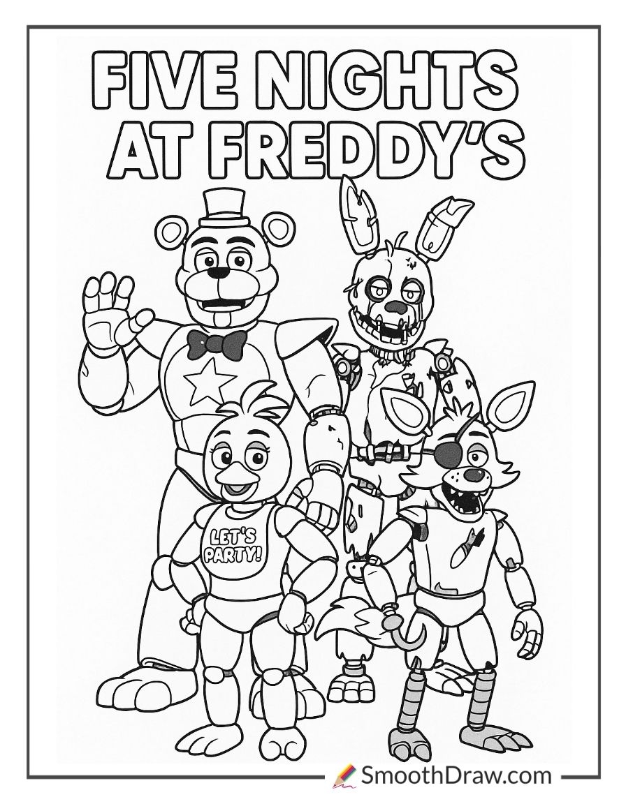 42 Free FNAF Coloring Pages Smooth Draw 42 Free FNAF Coloring Pages Smooth Draw