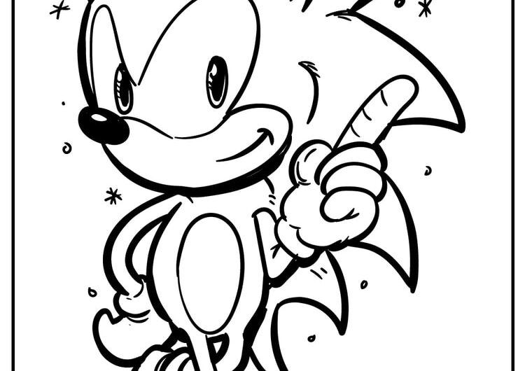Free Printable Sonic Colouring Pages