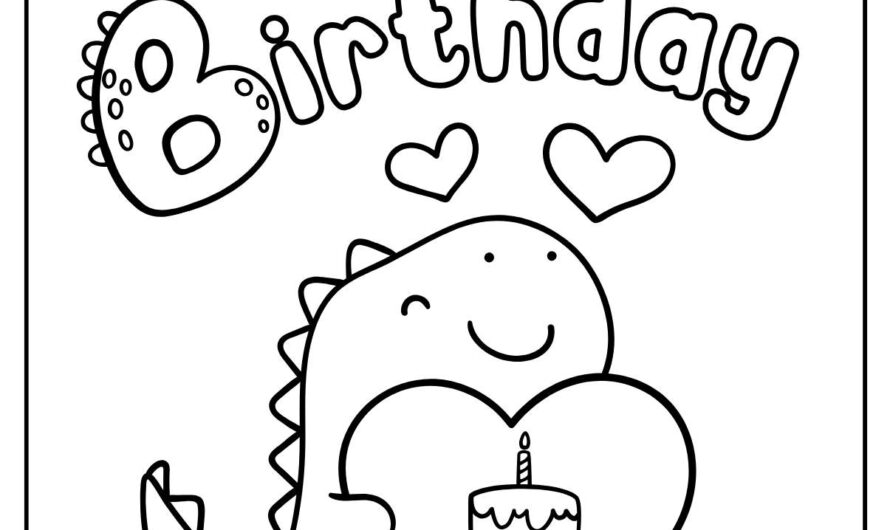 Printable Happy Birthday Coloring Pages