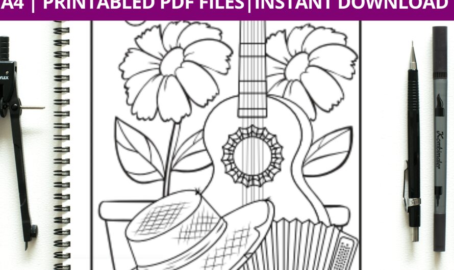 Music Coloring Book Pages
