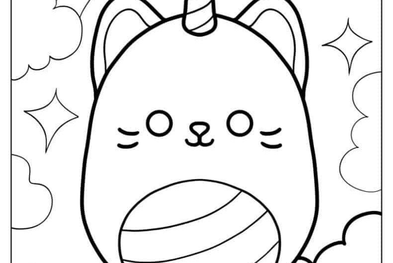 Coloring Book Squishmallows Coloring Page