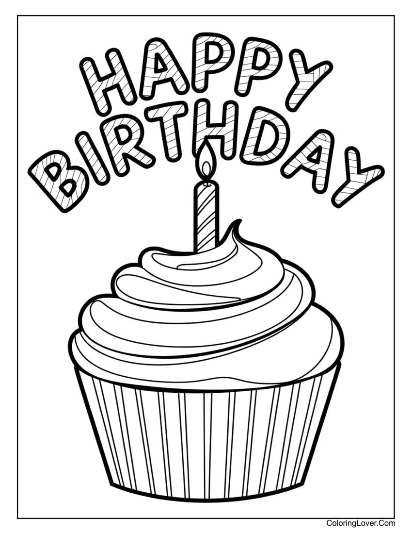 happy birthday coloring sheet happy birthday coloring sheet