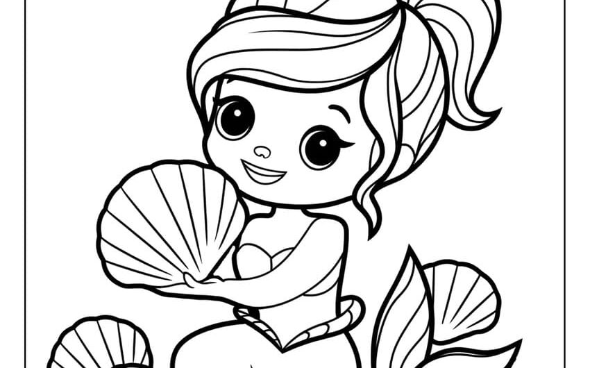 Free Mermaid Coloring Pages
