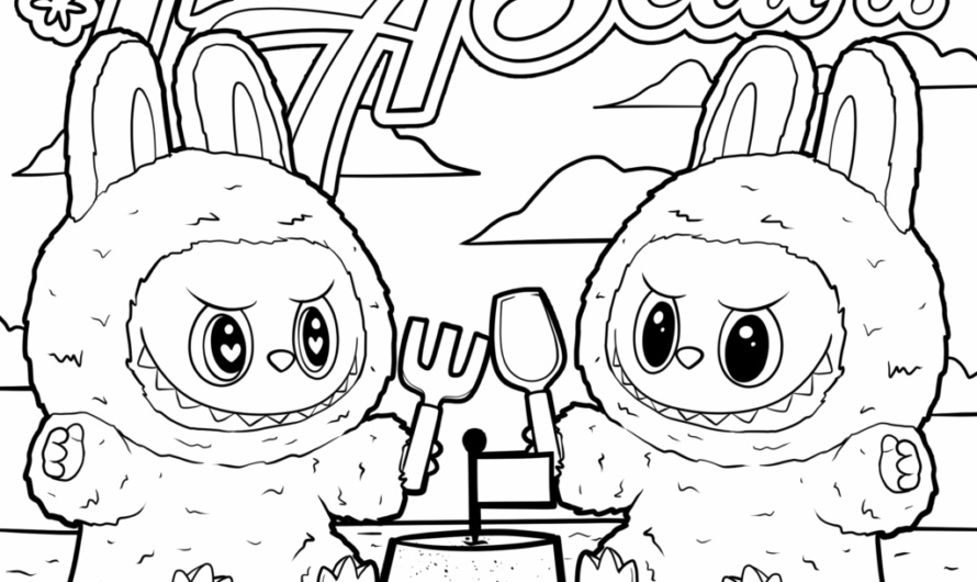 Labubu The Have A Sit Coloring Pages