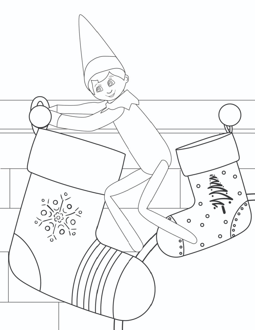 elf on the shelf coloring pages elf on the shelf coloring pages