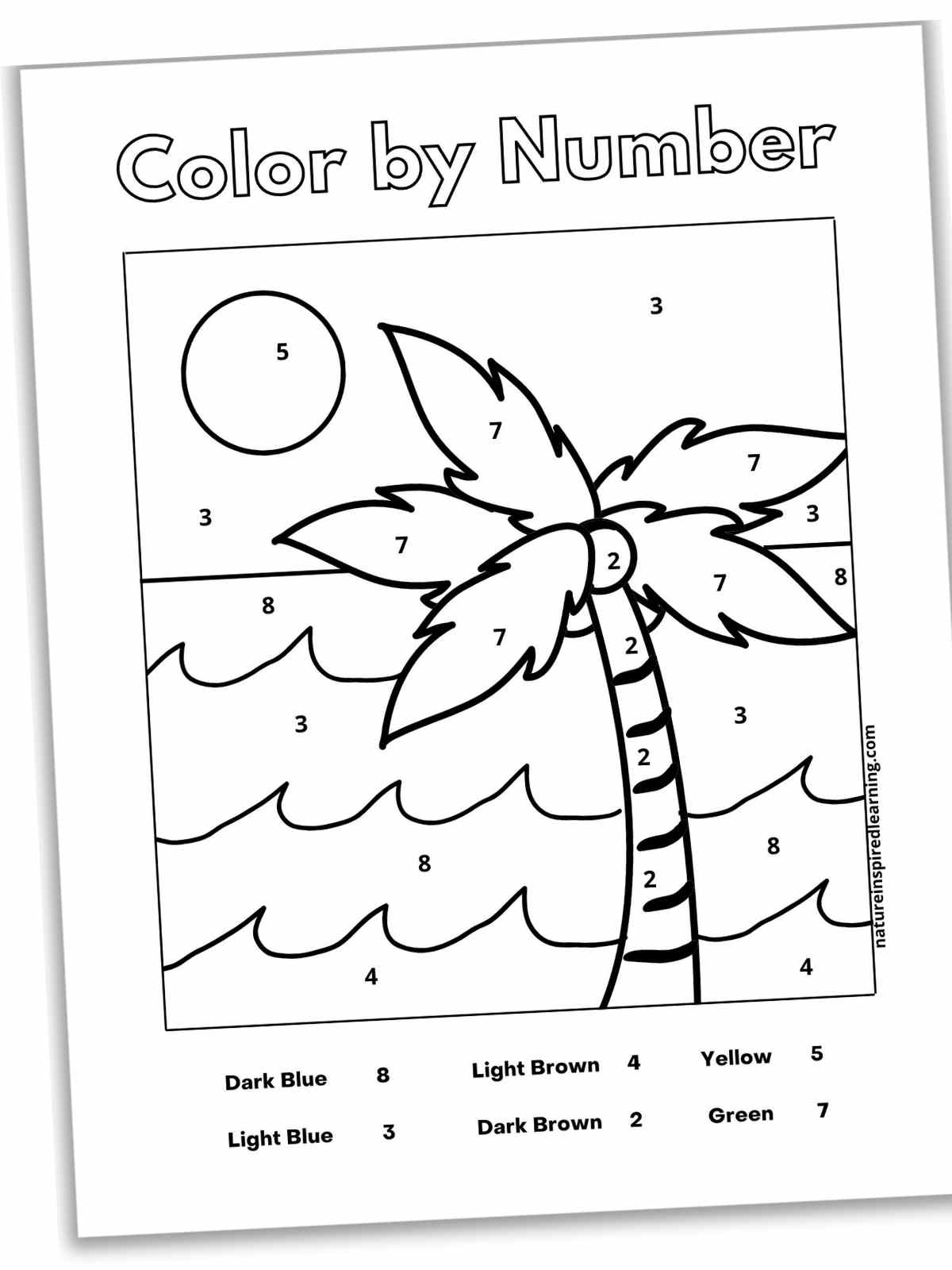6 Summer Color By Number Nature Inspired Learning 6 Summer Color By Number Nature Inspired Learning