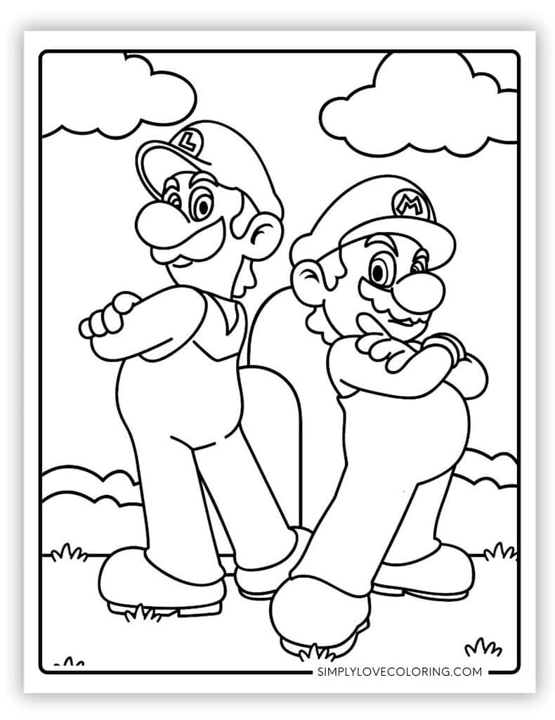 mario brothers coloring pages mario brothers coloring pages