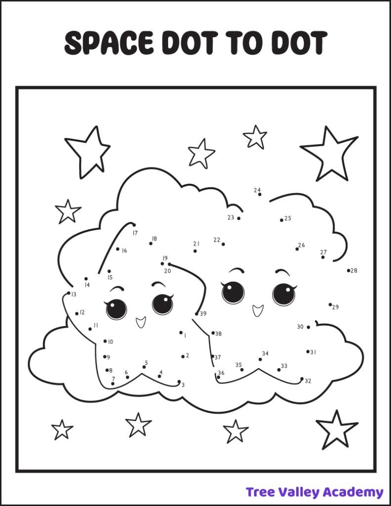 8 Space Dot To Dot Coloring Pages Tree Valley Academy 8 Space Dot To Dot Coloring Pages Tree Valley Academy