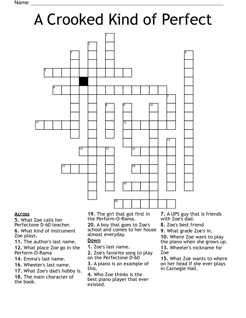 perfect clue crossword