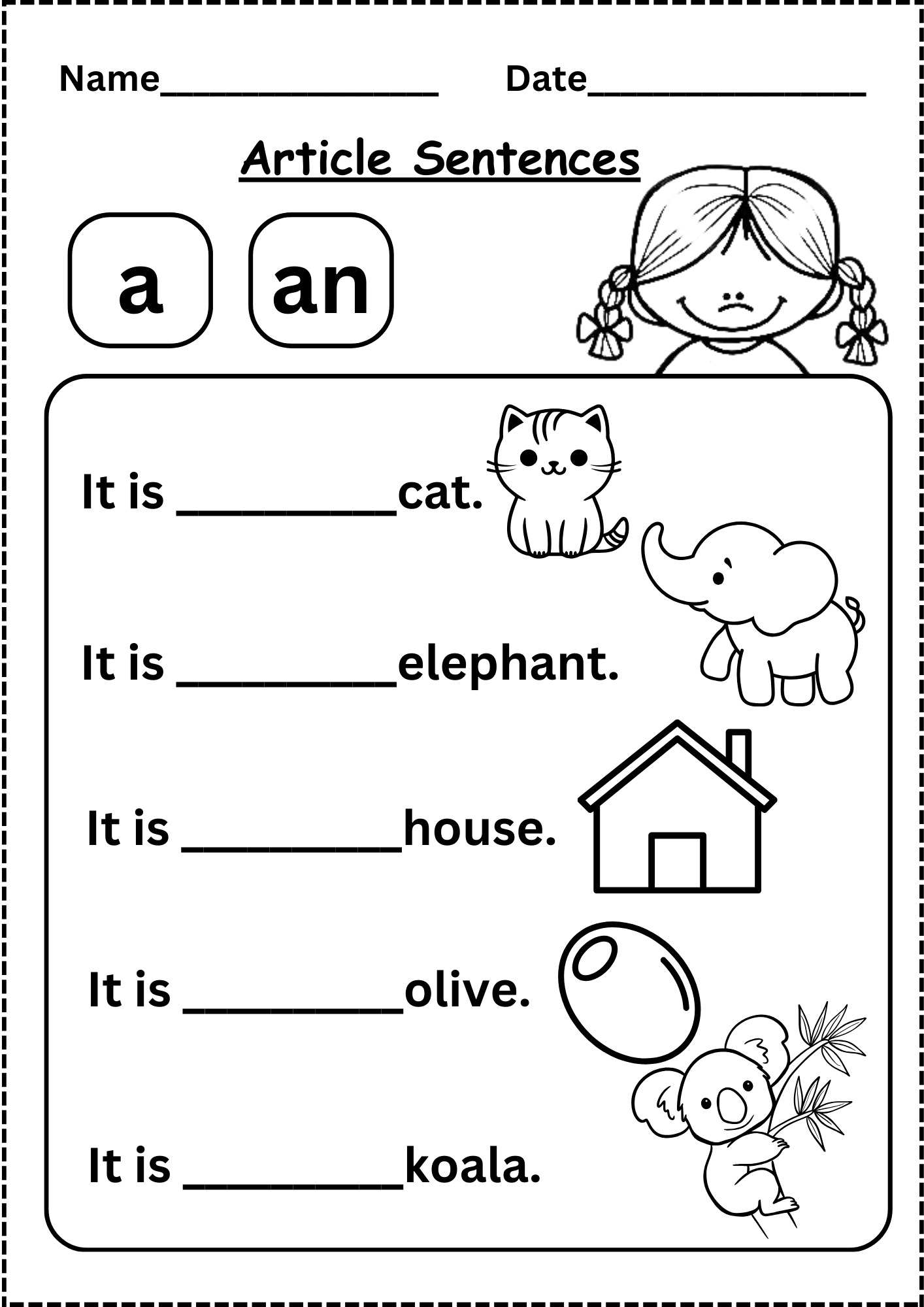 free worksheets for kindergarteners