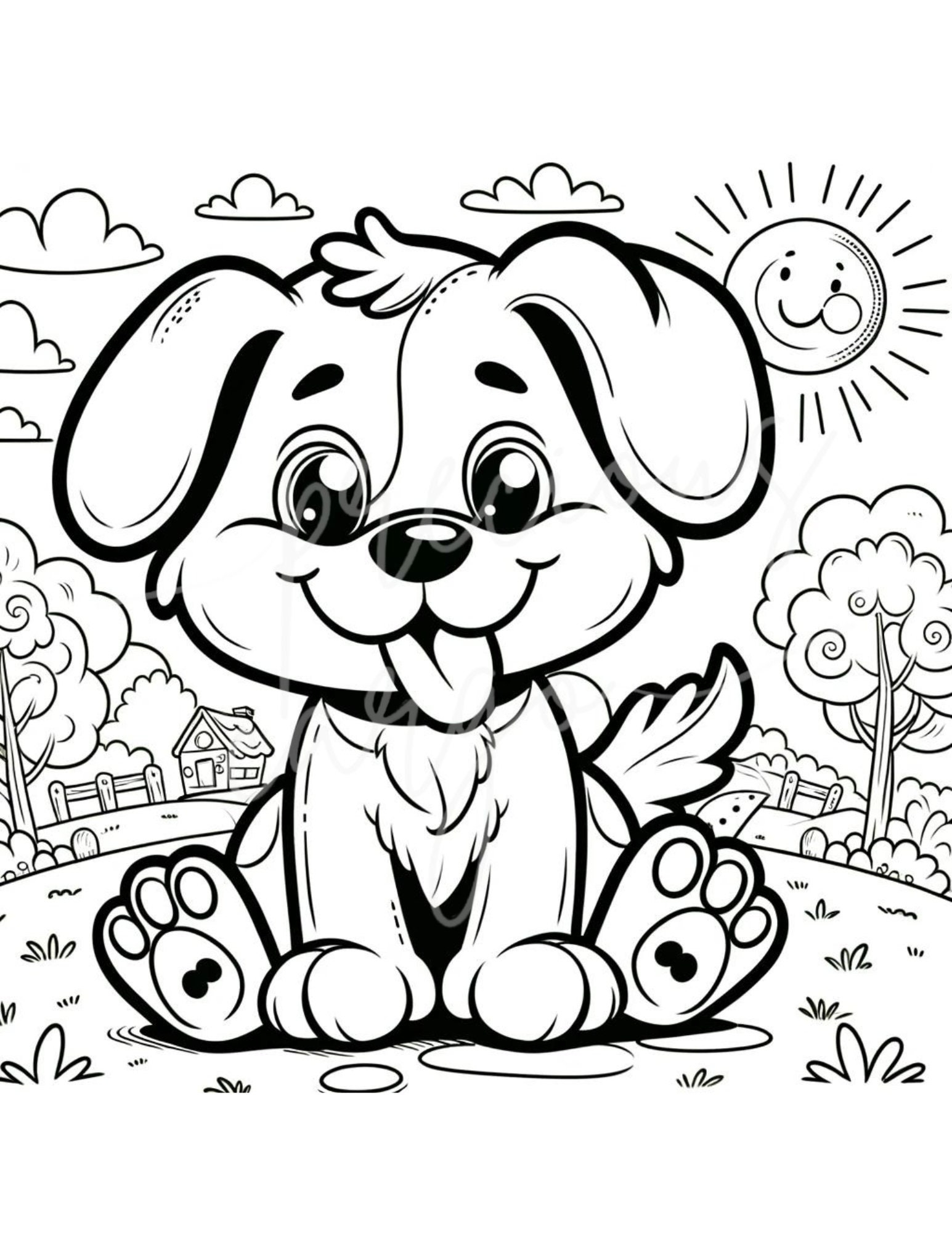 Adorable Cartoon Dog Coloring Page For Kids Fun Outdoor Scene Printable Activity Easy Toddler Coloring Cute Pup Art Instant Download Etsy Adorable Cartoon Dog Coloring Page For Kids Fun Outdoor Scene Printable Activity Easy Toddler Coloring Cute Pup Art Instant Download Etsy
