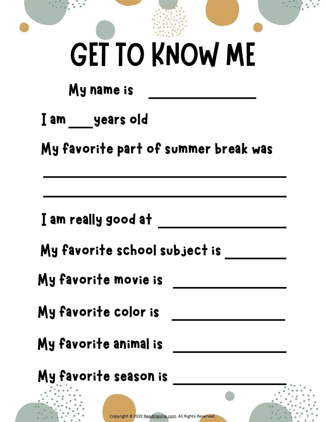 All About Me Worksheets Printable Templates All About Me Worksheets Printable Templates