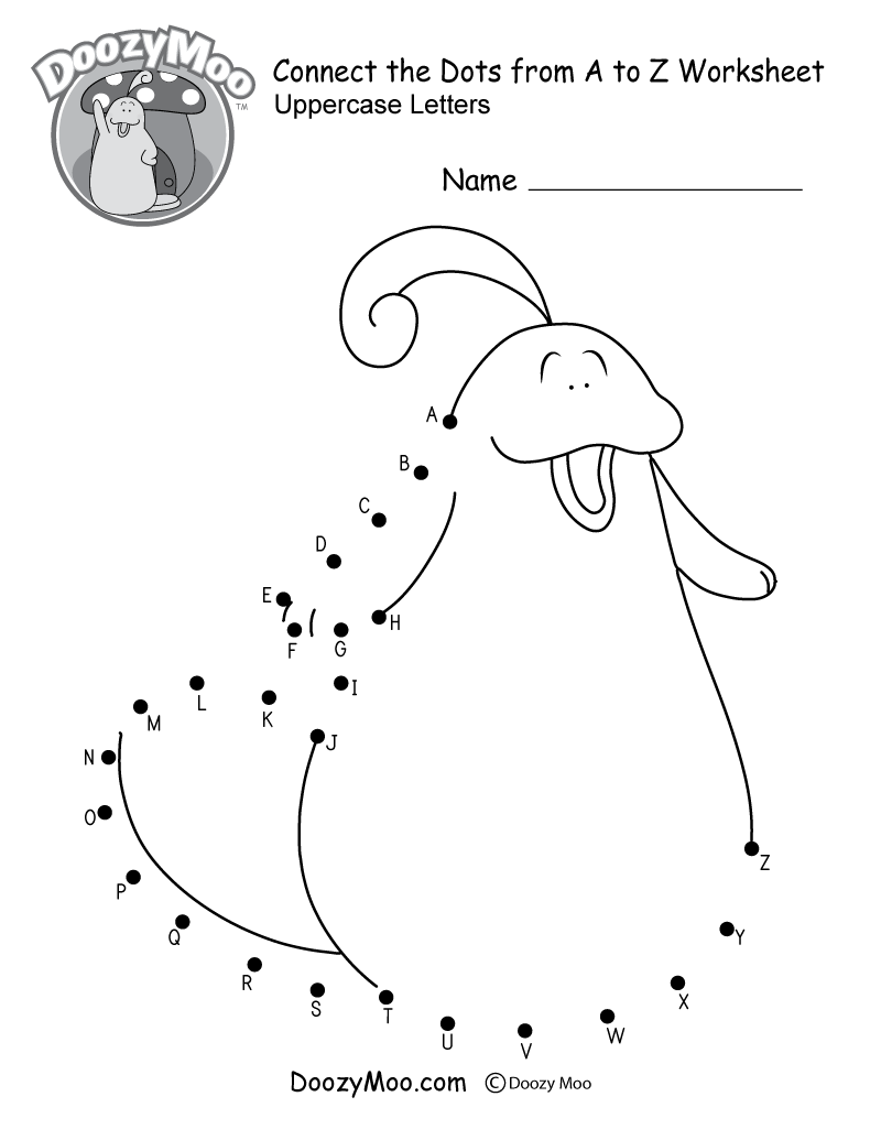 Alphabet Connect The Dots Worksheets Free Printables Doozy Moo Alphabet Connect The Dots Worksheets Free Printables Doozy Moo