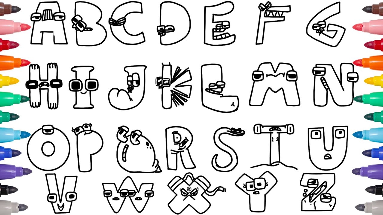 Alphabet Lore Coloring Pages Coloring All Letters YouTube Alphabet Lore Coloring Pages Coloring All Letters YouTube