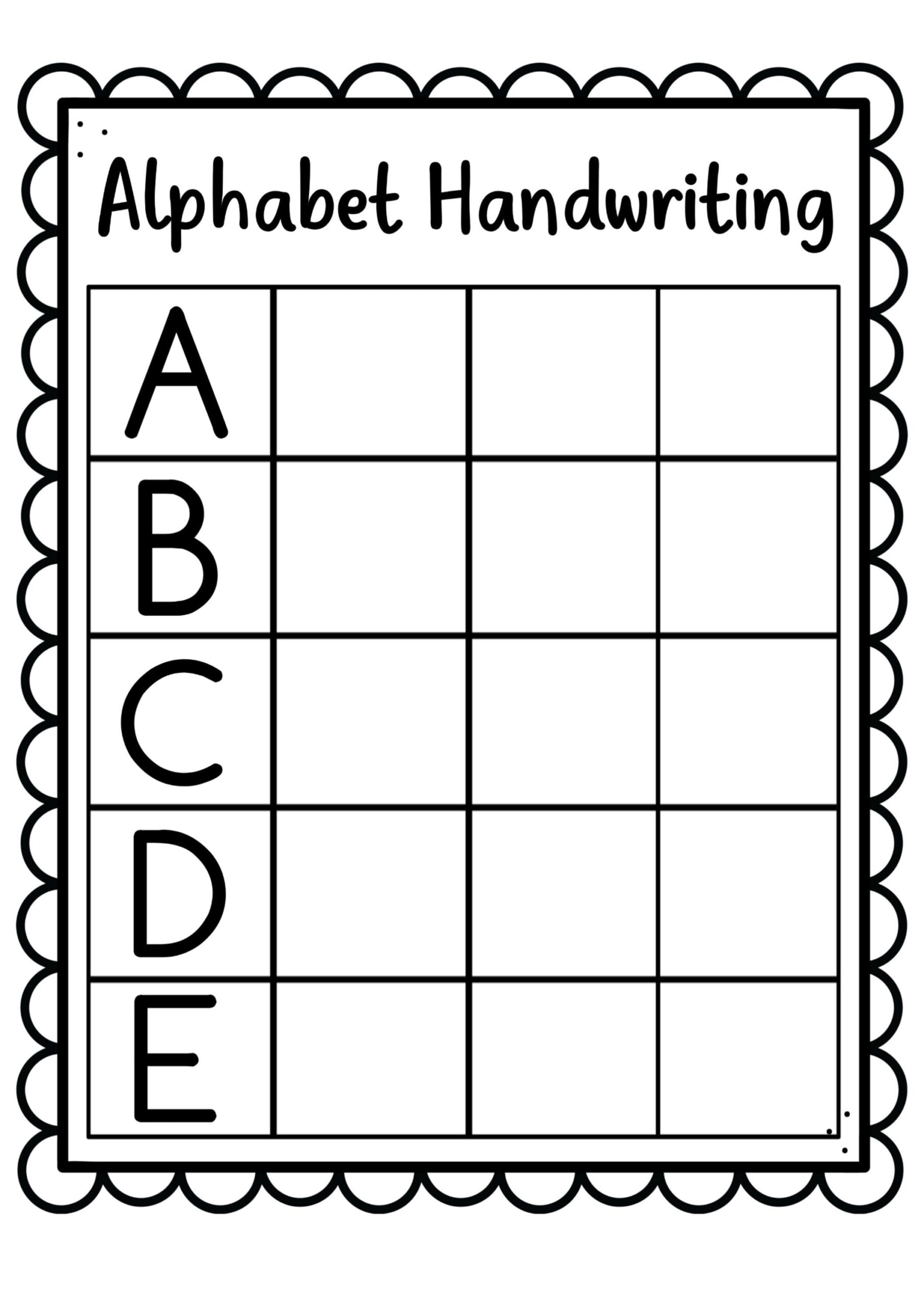 Alphabet Writing Printables Handwriting Worksheets ABC Writing Practice 3 4 Year Old VPK Prep Daycare Homeschooling Etsy