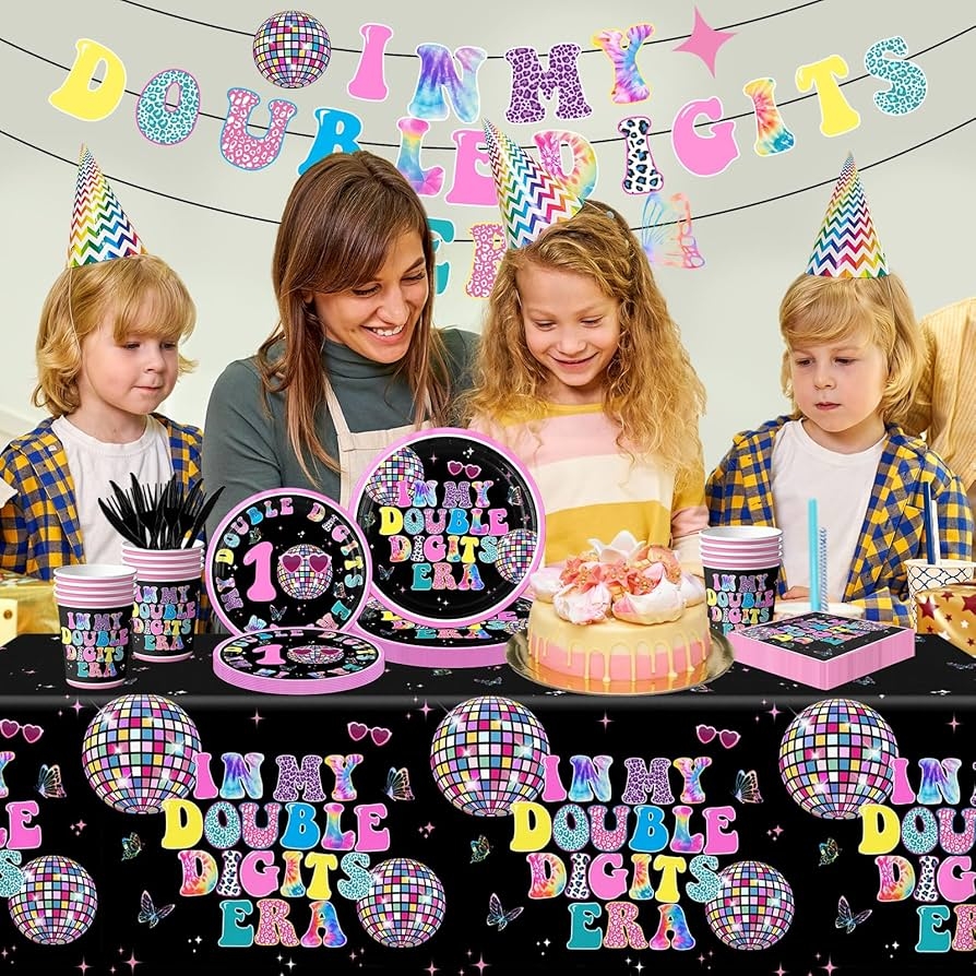 Amazon 10 Year Old Birthday Decorations Tableware 142Pcs Double Digits Birthday Girl Decorations Includes In My Double Digits Era Banner 10th Birthday Plates And Napkins For Double Digits Decorations Home Amazon 10 Year Old Birthday Decorations Tableware 142Pcs Double Digits Birthday Girl Decorations Includes In My Double Digits Era Banner 10th Birthday Plates And Napkins For Double Digits Decorations Home
