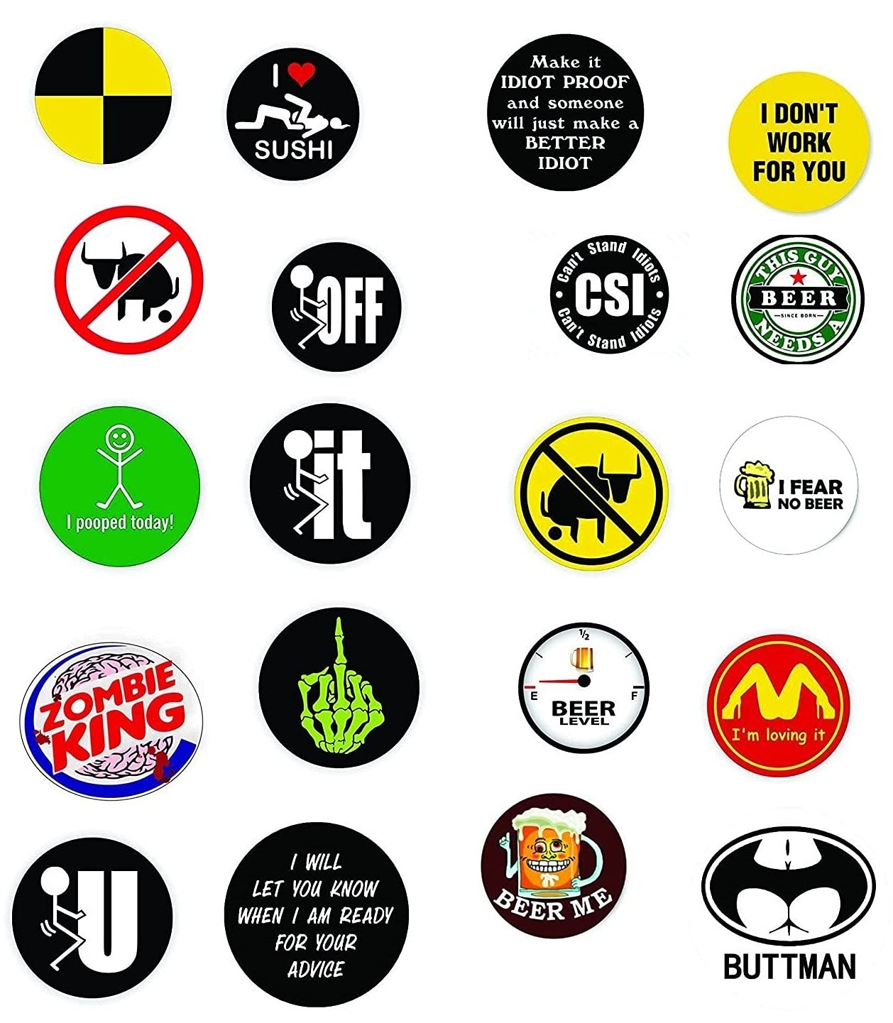 Amazon 20 Pcs Adult Funny Crazy Humor Stickers For Hardhat Car Truck USA Union Vinyl Waterproof Durable UV Resistant Tools Home Improvement Amazon 20 Pcs Adult Funny Crazy Humor Stickers For Hardhat Car Truck USA Union Vinyl Waterproof Durable UV Resistant Tools Home Improvement