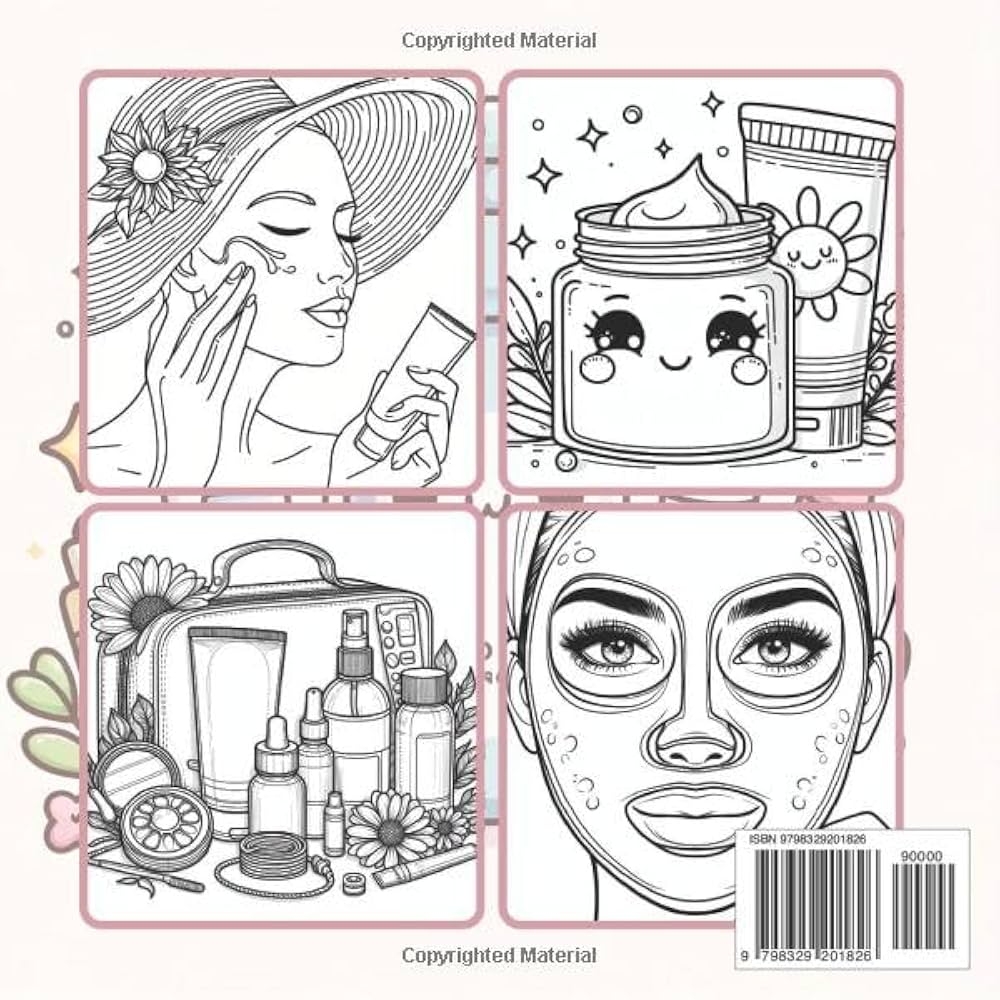 skin care coloring pages