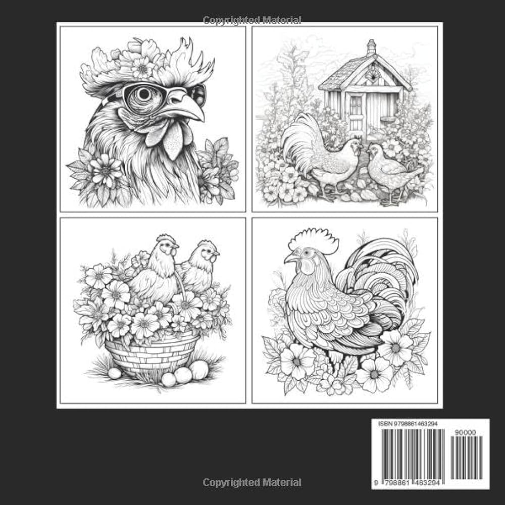 Amazon Coloring Cluckers 50 Advanced Chicken Coloring Pages 9798861463294 Larson Ali Books Amazon Coloring Cluckers 50 Advanced Chicken Coloring Pages 9798861463294 Larson Ali Books