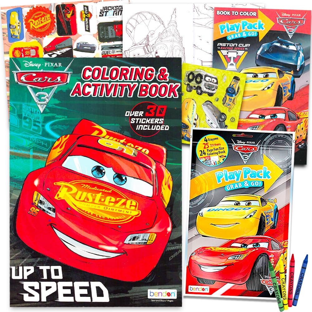 Amazon Disney Cars Coloring Book Bundle Coloring Activity Set Featuring Lightning McQueen Blue Toys Games Amazon Disney Cars Coloring Book Bundle Coloring Activity Set Featuring Lightning McQueen Blue Toys Games