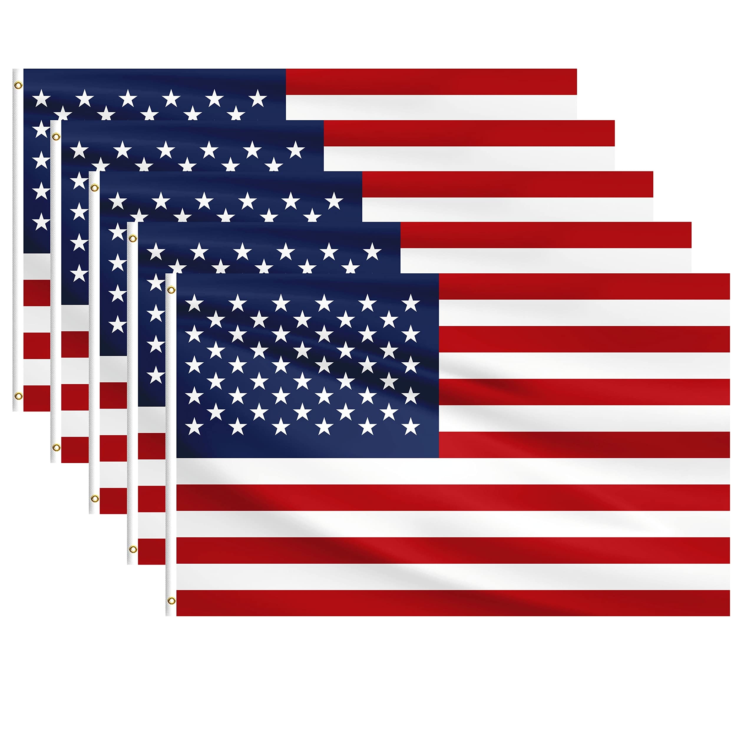Amazon GILMIPS American Flag 3x5 Bright Color Fade Proof Longest Last American Flags For Outside 3x5 Ft US Flags Double Stitched Polyester With Brass Grommets For All Weather USA Flag 5 Pack Amazon GILMIPS American Flag 3x5 Bright Color Fade Proof Longest Last American Flags For Outside 3x5 Ft US Flags Double Stitched Polyester With Brass Grommets For All Weather USA Flag 5 Pack