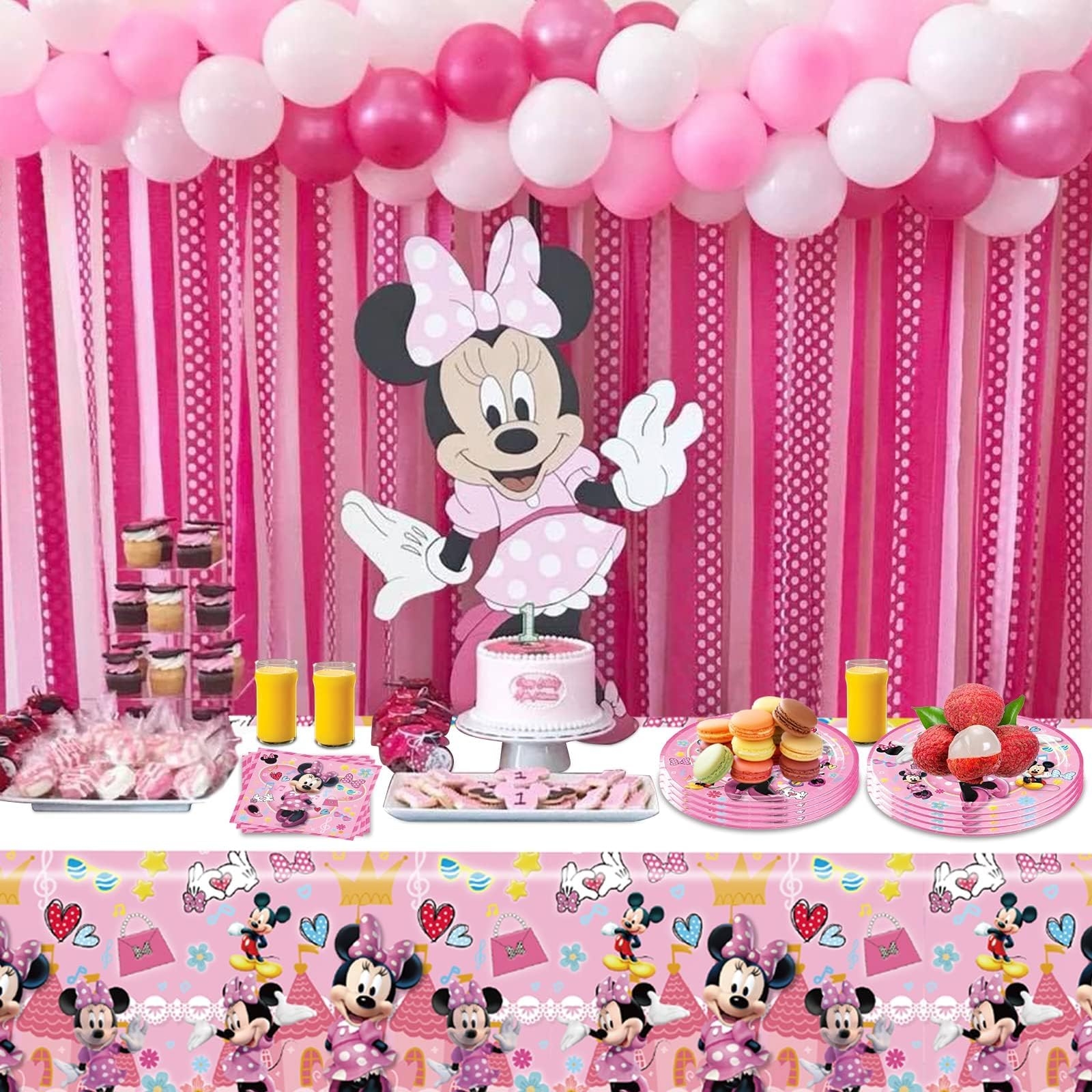 Amazon Minnie Birthday Party Supplies 20 Plates 20 Napkins And 1 Tablecover For Mouse Party Decorations Home Kitchen Amazon Minnie Birthday Party Supplies 20 Plates 20 Napkins And 1 Tablecover For Mouse Party Decorations Home Kitchen