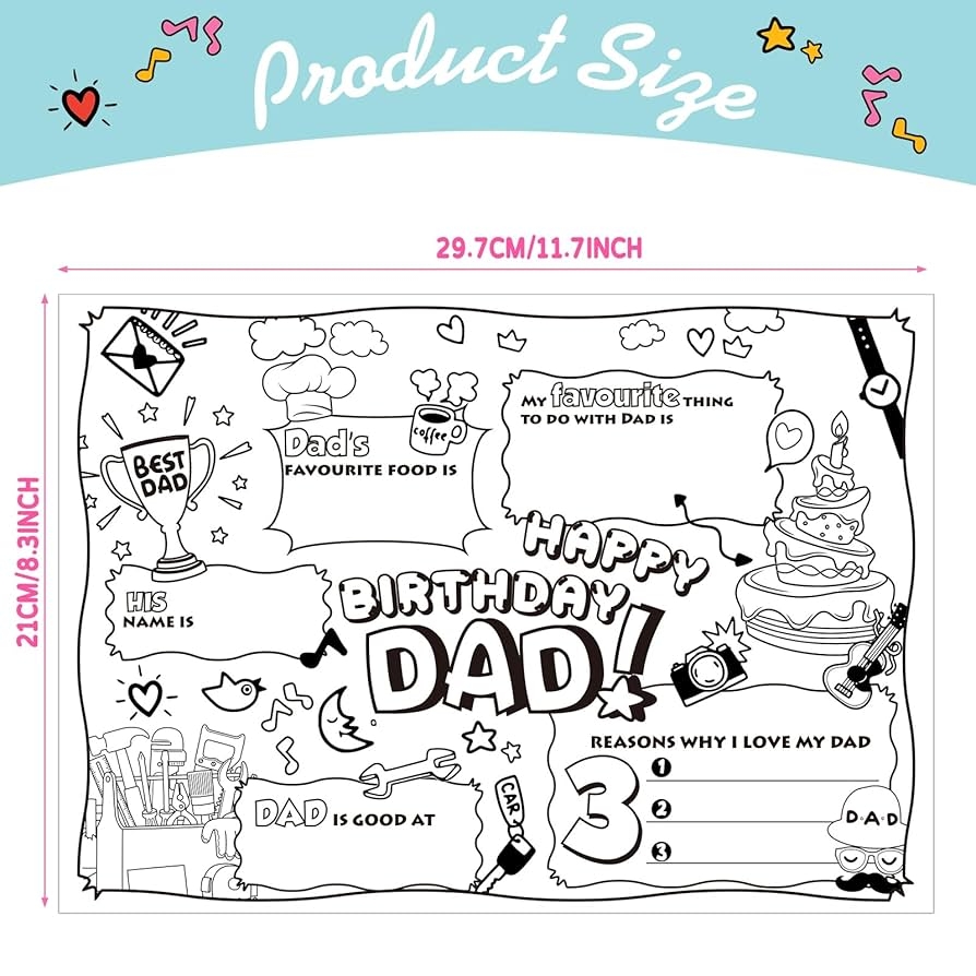 Amazon MotiMind Happy Birthday Dad Coloring Page DIY Birthday Card From Son Daughter All About Daddy Fill In Blanks 11 7 X 8 3 Inch Q A Keepsake Father Activity Craft Gift From Amazon MotiMind Happy Birthday Dad Coloring Page DIY Birthday Card From Son Daughter All About Daddy Fill In Blanks 11 7 X 8 3 Inch Q A Keepsake Father Activity Craft Gift From