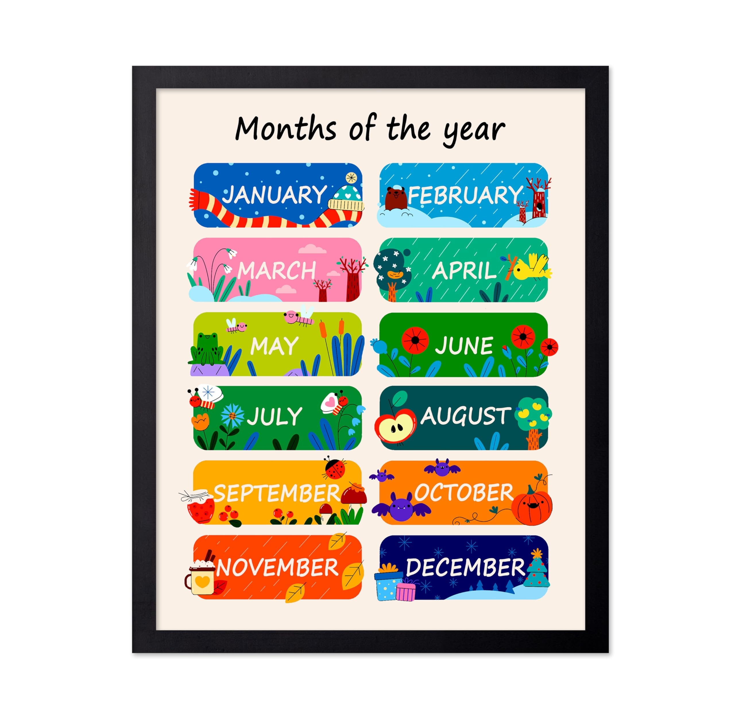 Amazon Poster Master Months Of The Year Poster Months Chart Print Educational Art Learning Materials Art Gift For Students Teachers Chic Decor For Classroom Or Playroom Amazon Poster Master Months Of The Year Poster Months Chart Print Educational Art Learning Materials Art Gift For Students Teachers Chic Decor For Classroom Or Playroom