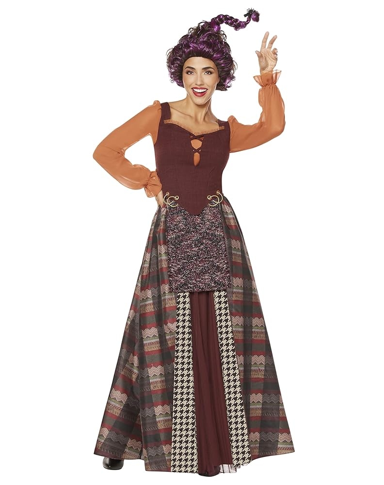 Amazon Spirit Halloween Hocus Pocus Adult Mary Sanderson Costume Officially Licensed Witch Cosplay TV And Movie Costume Spirit Halloween Clothing Shoes Jewelry