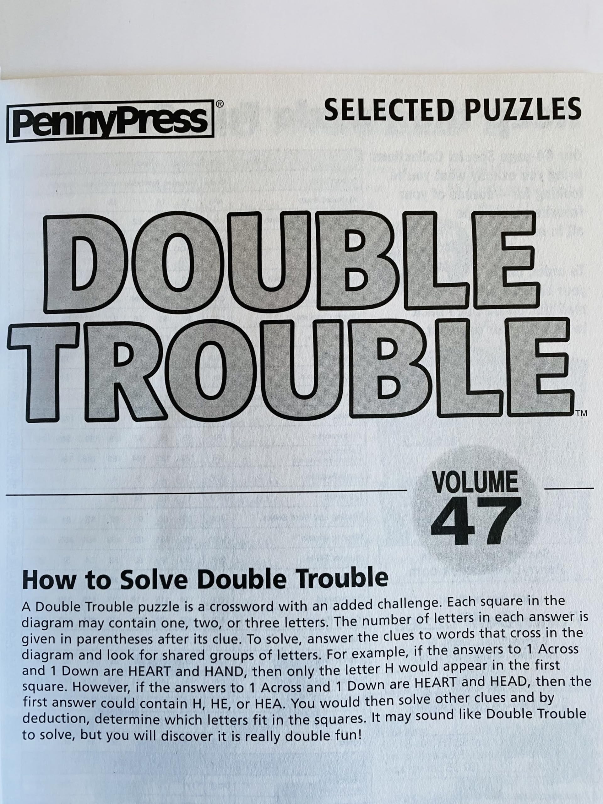 Amazon Volume Numbers 45 46 And 47 Of Double Trouble Crossword Puzzles From Penny Press Selected Series Toys Games Amazon Volume Numbers 45 46 And 47 Of Double Trouble Crossword Puzzles From Penny Press Selected Series Toys Games